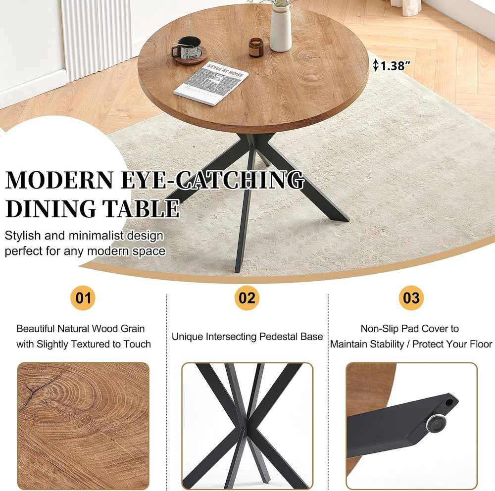 Homedot Dining Table Set for 2 with Black Dining Chairs, 3-Piece Compact Kitc...