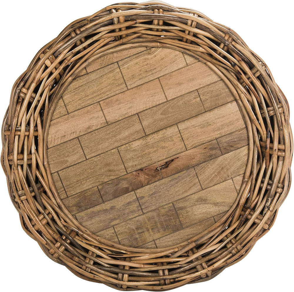 SAFAVIEH Alley Wood Coffee Table, 36.42" Boho Golden Brown WIK6504B