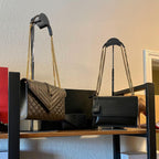Royxen 3 Pack Handbag Rack Stainless Steel with Adjustable Height, Purse Display Stand, Black