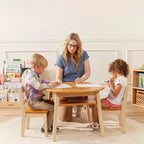 ECR4Kids Hideaway Chair, Kids Furniture, Honey/Antique White, 2-Pack