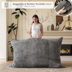 Homall 3 in 1 Giant Bean Bag Chair for Adults, Convertible Bean Bag Floor Couch Bed with Washable Cover, High-Density Foam Chair Bed for Living Room, Dorm Room, Office (Gray)