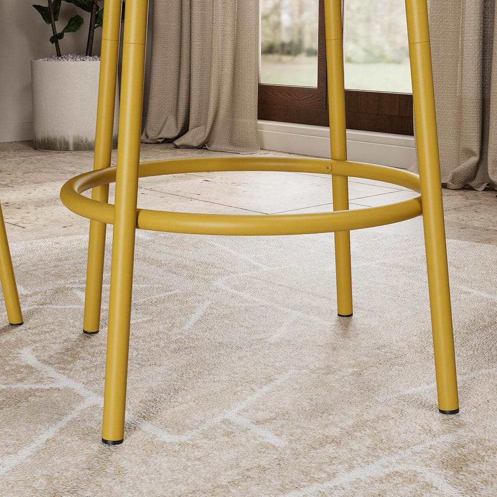 3 Pieces Round Bar Table Set, Small Dining Table for 2 Faux Marble Tabletop |...