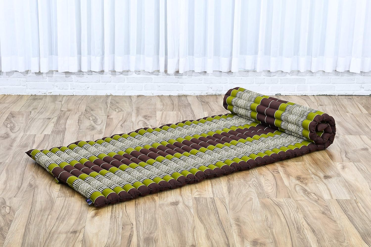 Leewadee Thai Roll Mat 75 x 28 inches Kapok Firm | Breathable folding mattress for sleeping, yoga, meditation & massage. For travel, camping, the car or as a guest bed