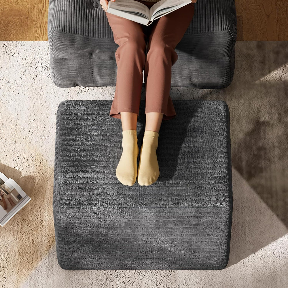 WLIVE 26'' Ottoman, Lightweight, Movable Foot Rest Stool for Living R...