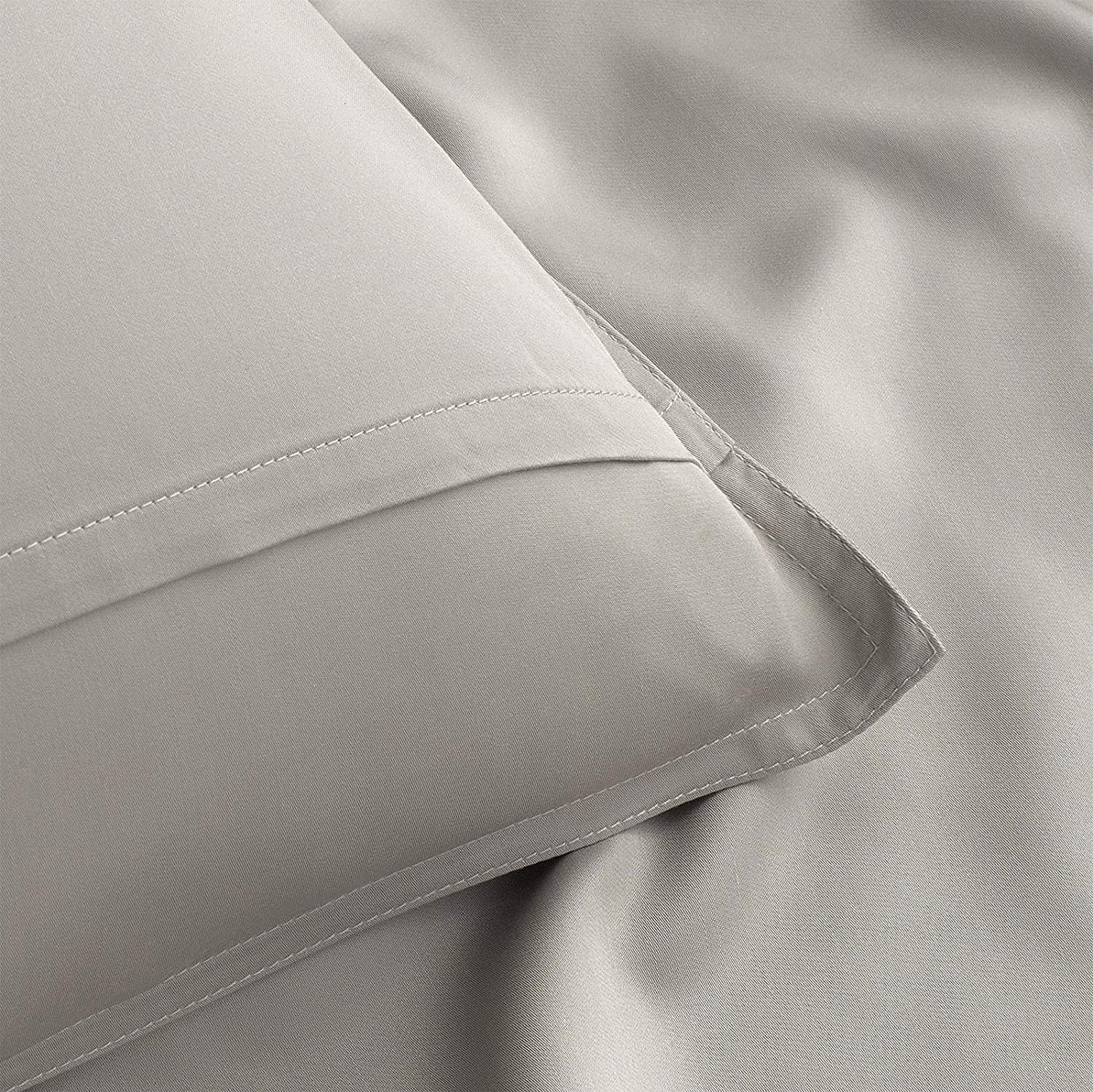 King Pillowcases by Pure Bamboo, Genuine 100% Organic Viscose Derived from Bamboo, Luxuriously Soft & Cooling, Double Stitching, Envelope Closure (2 King Pillowcases, Stripes)