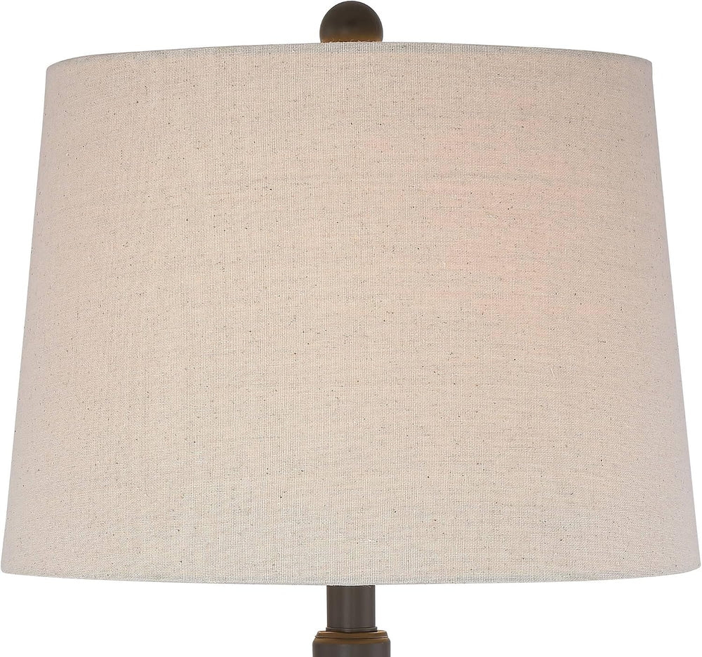 Annie 28" Tall Table Lamps Set of 2 Open Scroll Iron Bronze Brown