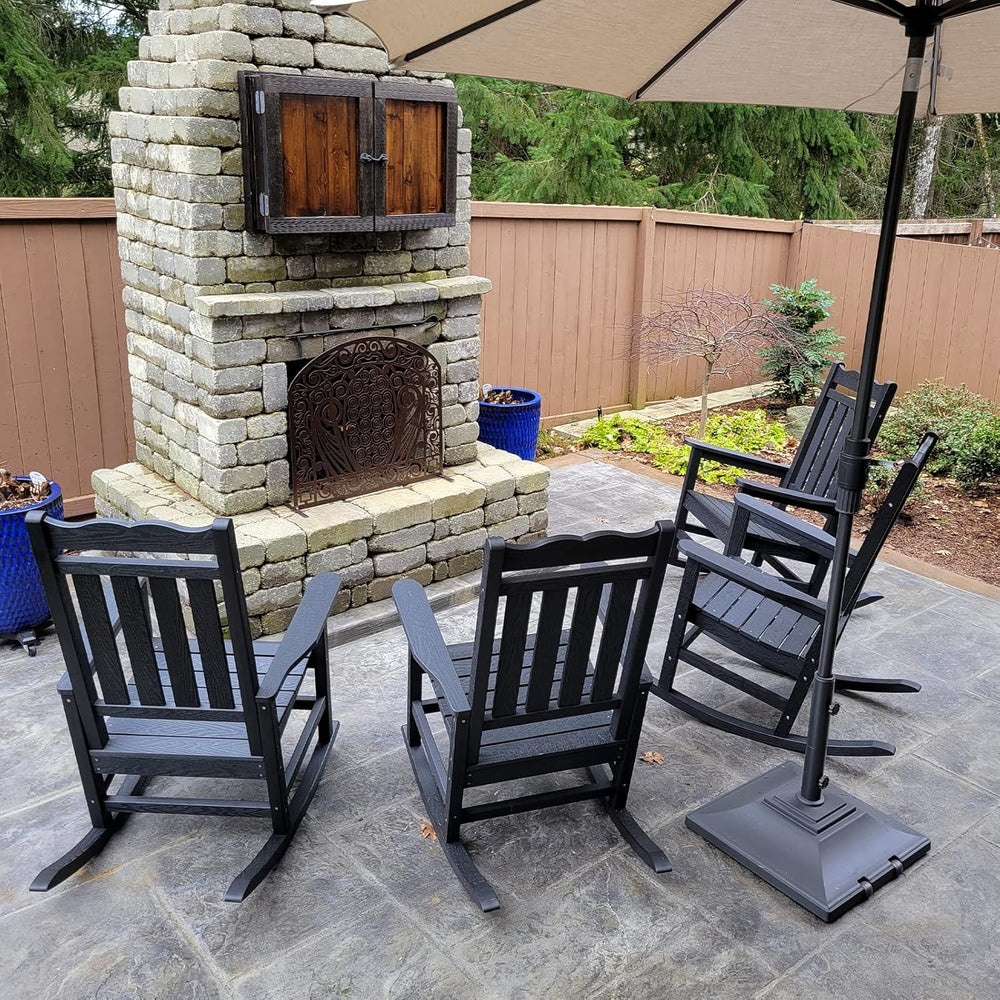 Stoog Patio Rocking Chair, All-Weather Porch Rocker, 400 lbs Weight Support, ...