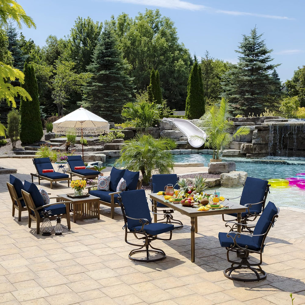 Arden Outdoor Chair Cushions for Patio Furniture, 22x24 Deep Seat, 2 Sets