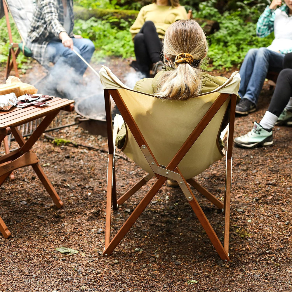 BYER OF MAINE Pangean Butterfly Chair, 34″H × 23″W × 27″D in Natural
