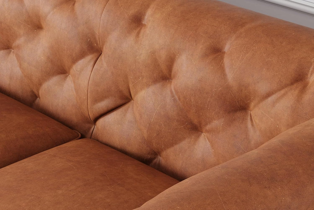 Valencia Avery Leather Couch 89" | Top Grain Nappa 11000 Leather 3 Seate...