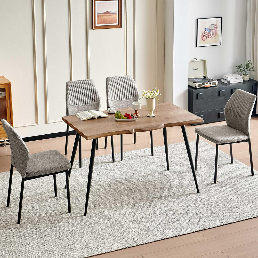 Dining Table Set for 4, Rectangle Dining Room Table Set for Small Spaces, Woo...