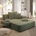 2-in-1 Convertible Chaise Lounge Indoor, 60.2" Corduroy Upholstered Chaise Lounge Chair that Converts to Sleeper Bed,Compressed Sofa with Side Storage Pockets and 3 Pillows for Bedroom Apartment Dorm