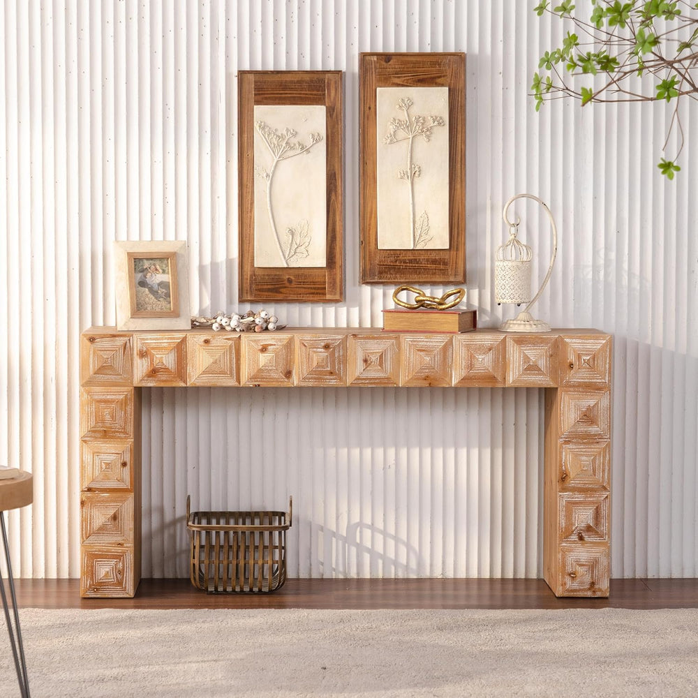 Narrow Console Table for Entryway, 59.06 Inches Long Sofa Table Behind Couch,...