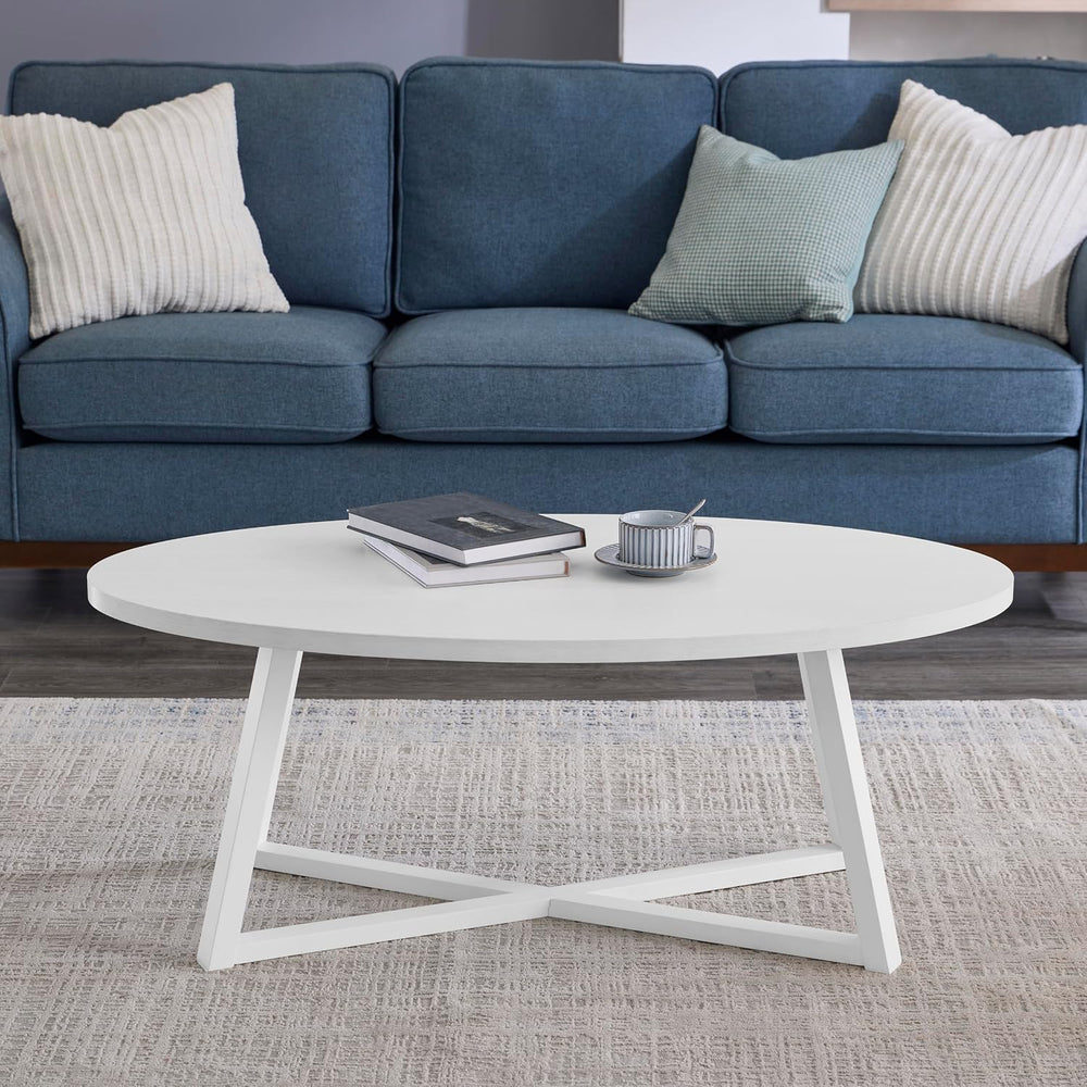 Coffee Table Set 3-Piece Oval Wood Modern | Modern 3-piece set includes oval ...