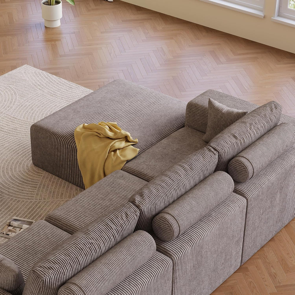 39.4" Oversized Couch Ottoman, Movable Rectangle Ottoman with Memory Foa...
