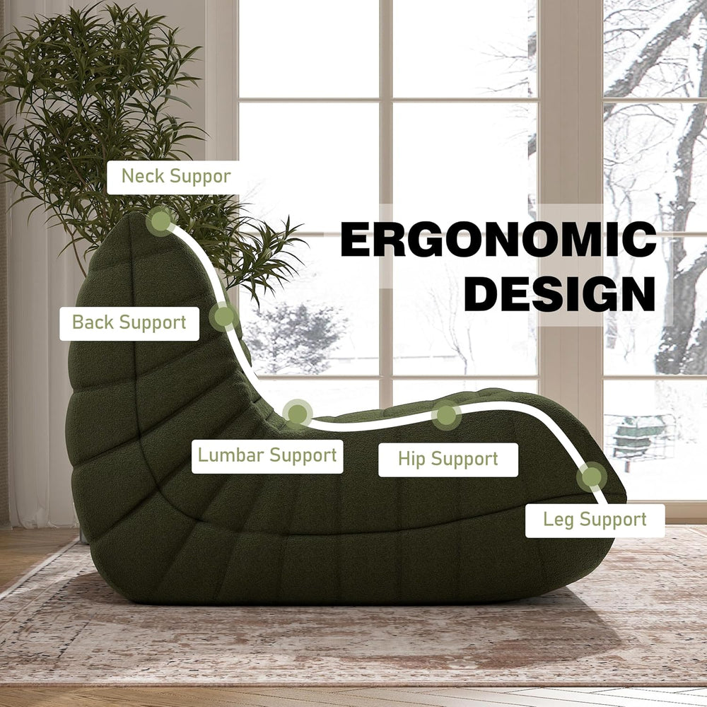Bean Bag Chair, Fireside Chair Bean Bag Sofa Large Bean Bag Chair for Adults,...