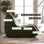 Bean Bag Chair, Fireside Chair Bean Bag Sofa Large Bean Bag Chair for Adults, Bean Bag Chairs for Teens with High Density Comfortable Foam, Memory Foam Lazy Sofa for Living Room, Bedroom (Green)
