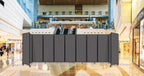 Versare Room Divider 360 Portable Wall Partition | Folding Panels | Large Freestanding Divider | Locking Wheels | Temporary Room Separator