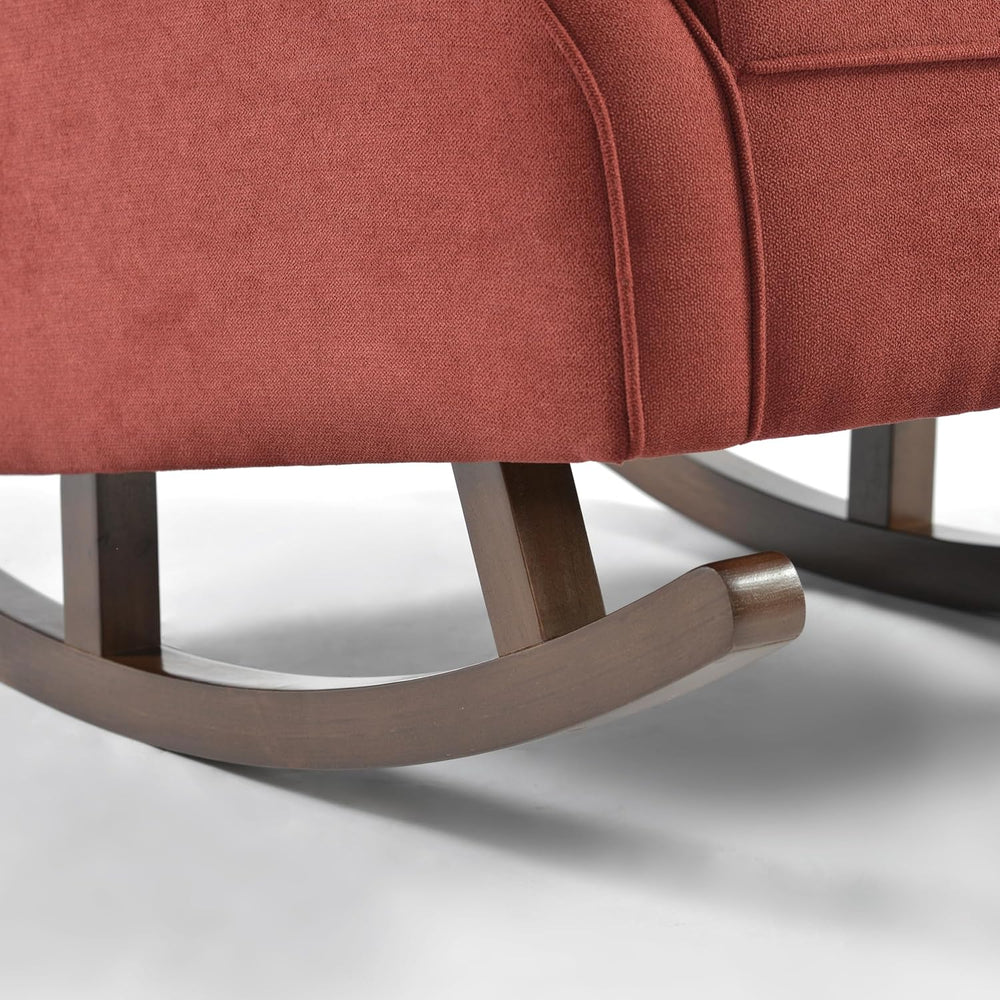 Haven Upholstered Rocking Chair (Burgundy)