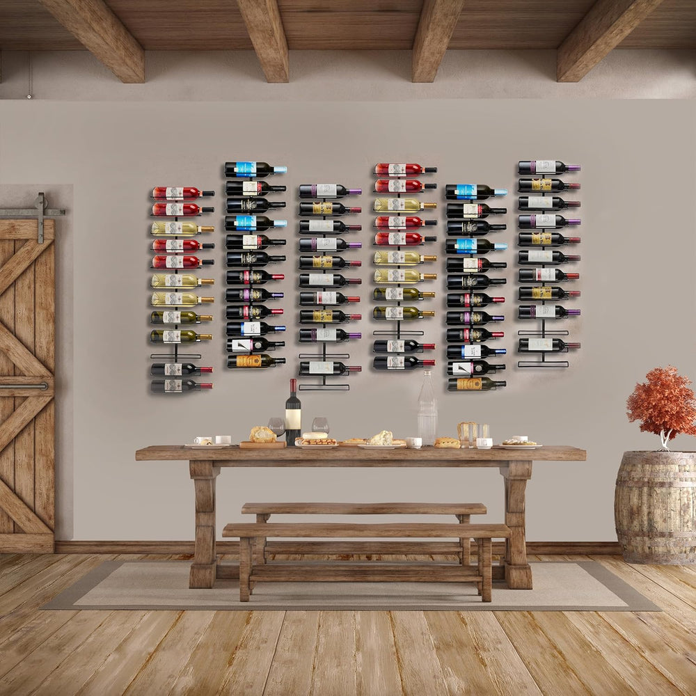 Sorbus Wall Mounted Wine Rack, Metal Bottle Rack (12 Bottle, 1 Pack) | Compac...