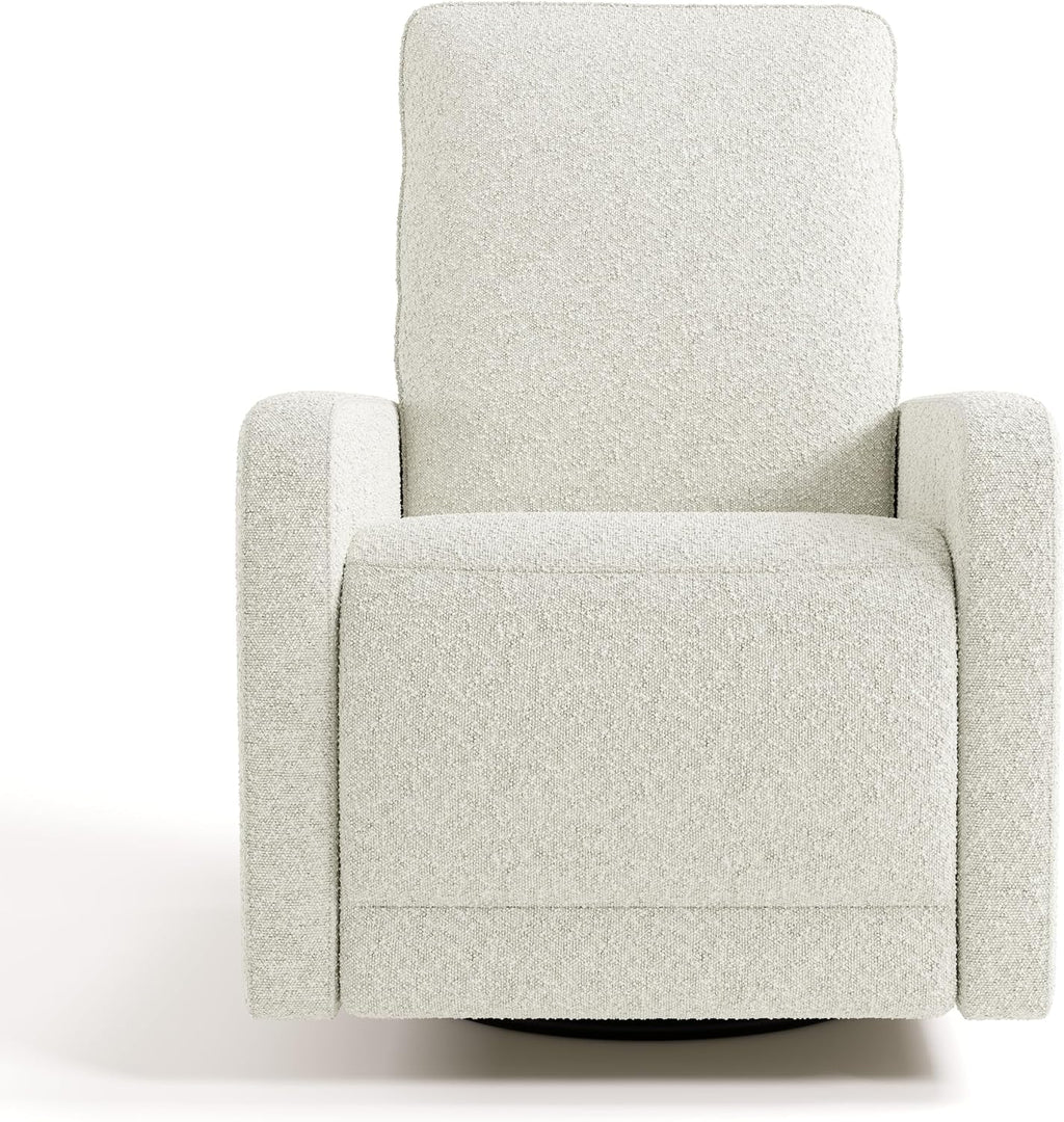 Storkcraft Kyoto Deluxe Power Recliner Swivel Glider, Ivory Boucle | Premium Electronic Power Recliner for Nursery, Includes Dual-USB Charging Port with USB-A & USB-C, Glider Rocking Chair