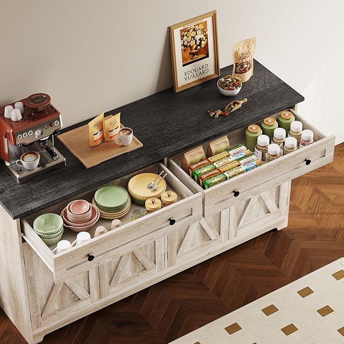 IRONCK Buffet Cabinet with Storage, Sideboard Storage Cabinet, Kitchen Cabine...