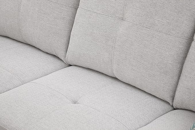 Evan Sectional Sofa or Couch with Ottoman for Living Room, Apartment, Bedroom, Office
