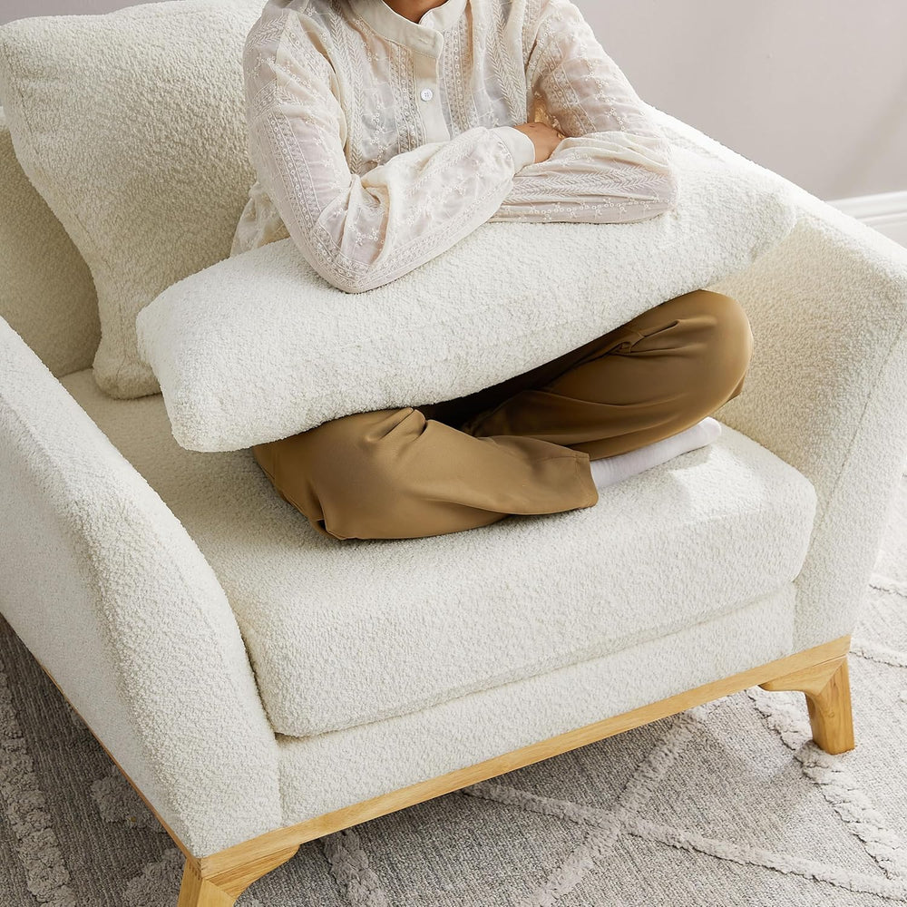 VANOMi Large-Sized Accent Chair, Thick Cushion Bedroom Reading Chair, Comfort...