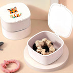Small Hair Accessories Organizer Box For Girls Kids Teens Women, Hair clips/Ties/bands/pins/barrettes/scrunchies Organizer and Storage! (Fox)