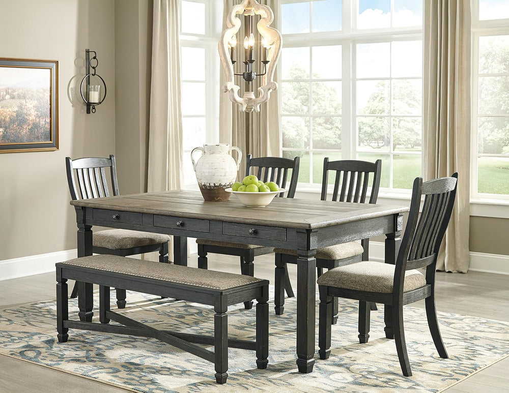 Signature Design by Ashley Tyler Creek Farmhouse Upholstered Dining Room Benc...