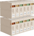 12Pack Sheet Organizers and Storage - King/Queen Size Sheet Storage Organizer with Window, Foldable & Dustproof Sheet Organizer for Linen Closet for Summer Blankets & Sheet Sets,Beige
