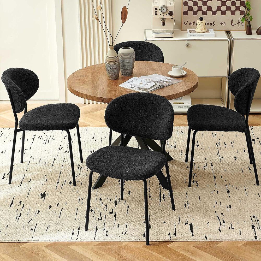 Homedot Kitchen Dining Table Set for 4, Modern Compact Round Dining Breakfast...