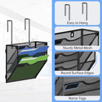 Kuntine.B Wall File Organizer Office Hanging Magazine Holder Wall File Organizer for Office Home (Black, 3 Tier & Hangers)