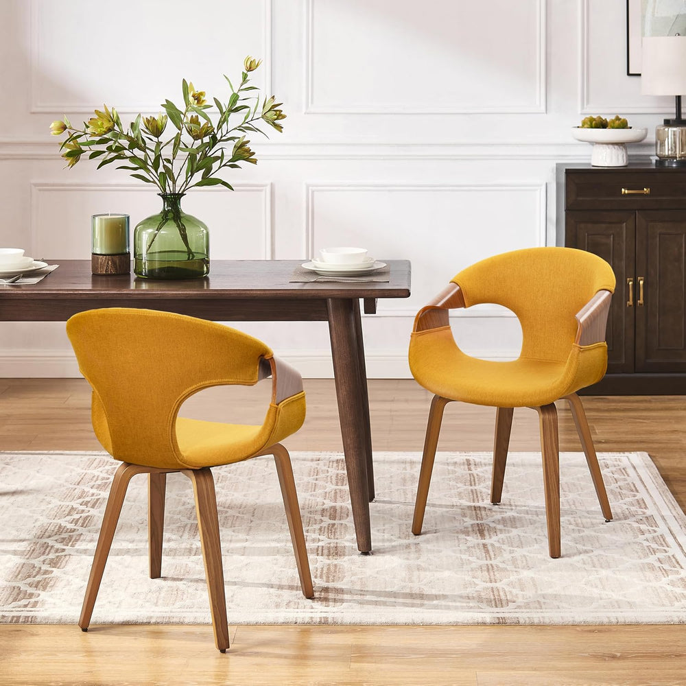 Art Leon Mid Century Modern Dining Chairs - Set of 2 Kitchen Dining Room Chai...