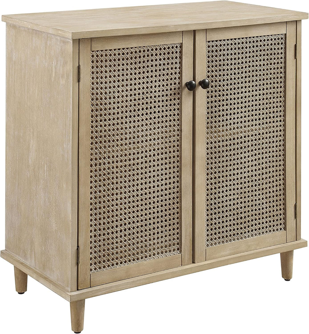 Fat Ant Buffet Cabinet with Storage, Rattan Sideboard Cabinet with 2 Magnetic...