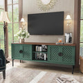 ARTPOWER 63" Modern TV Stands for Living Room, Long Entertainment Center with Storage, TV Console for 55 60 65 70 Inch TV, Bedroom TV Cabinet with Doors, Wood Media Console, Television Stand, Green