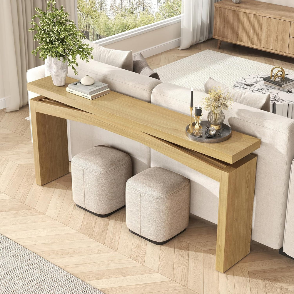 Epecoya Extra Long Console Tables for Living Room, Slim Entryway Table 63 Inc...
