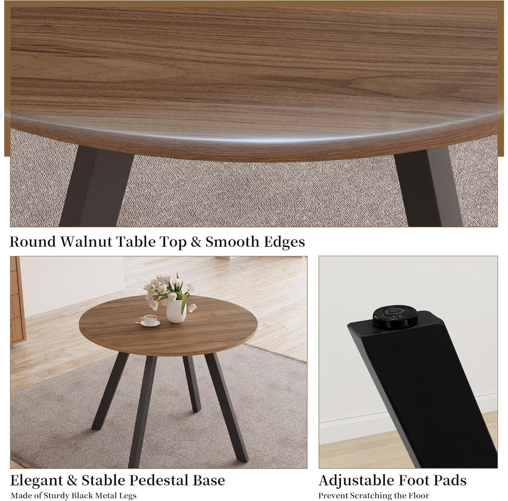 Zerifevni 34.6'' Round Dining Table Mid Century Modern Small Round Co...