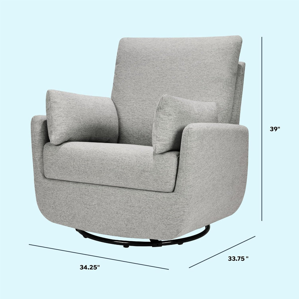 Davinci Juno Swivel Glider, GREENGUARD Gold Certified, Frost Grey | FSC &...