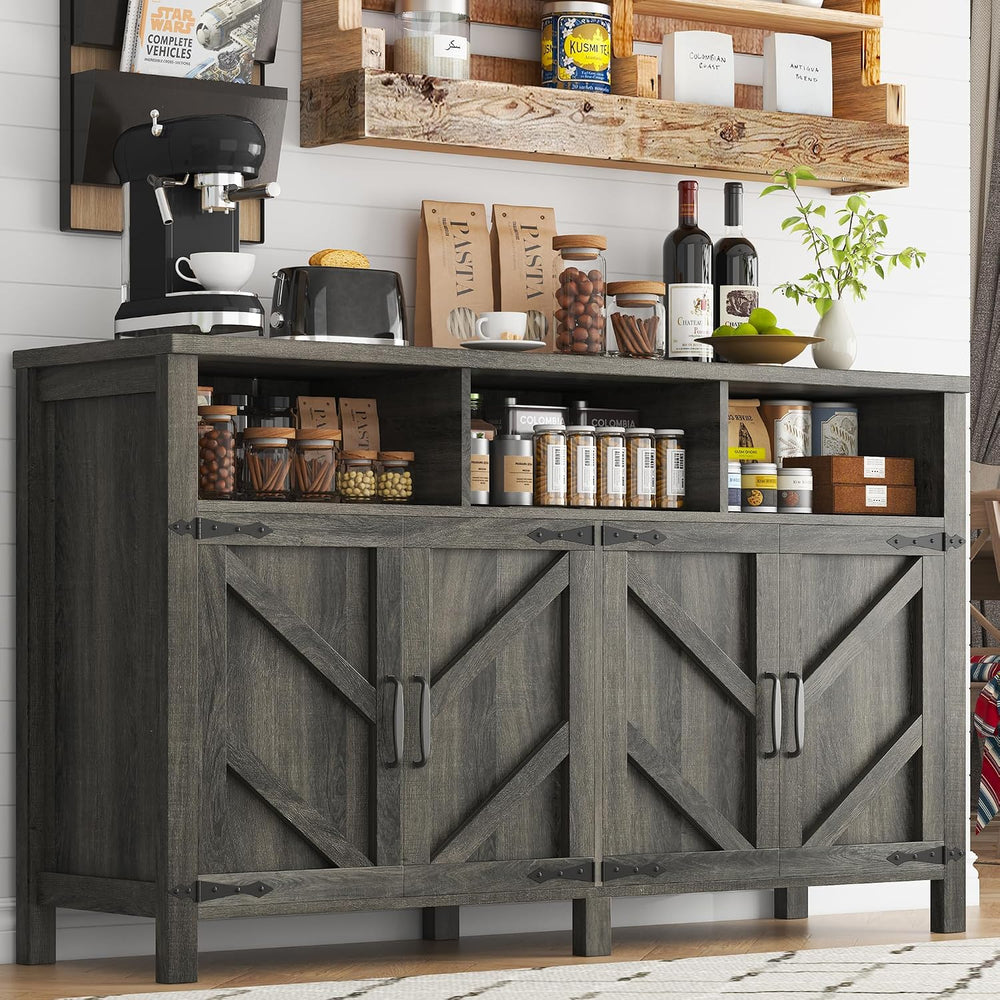 knoworld Buffet Sideboard with Storage Farmhouse, Large Kitchen Storage Cabin...