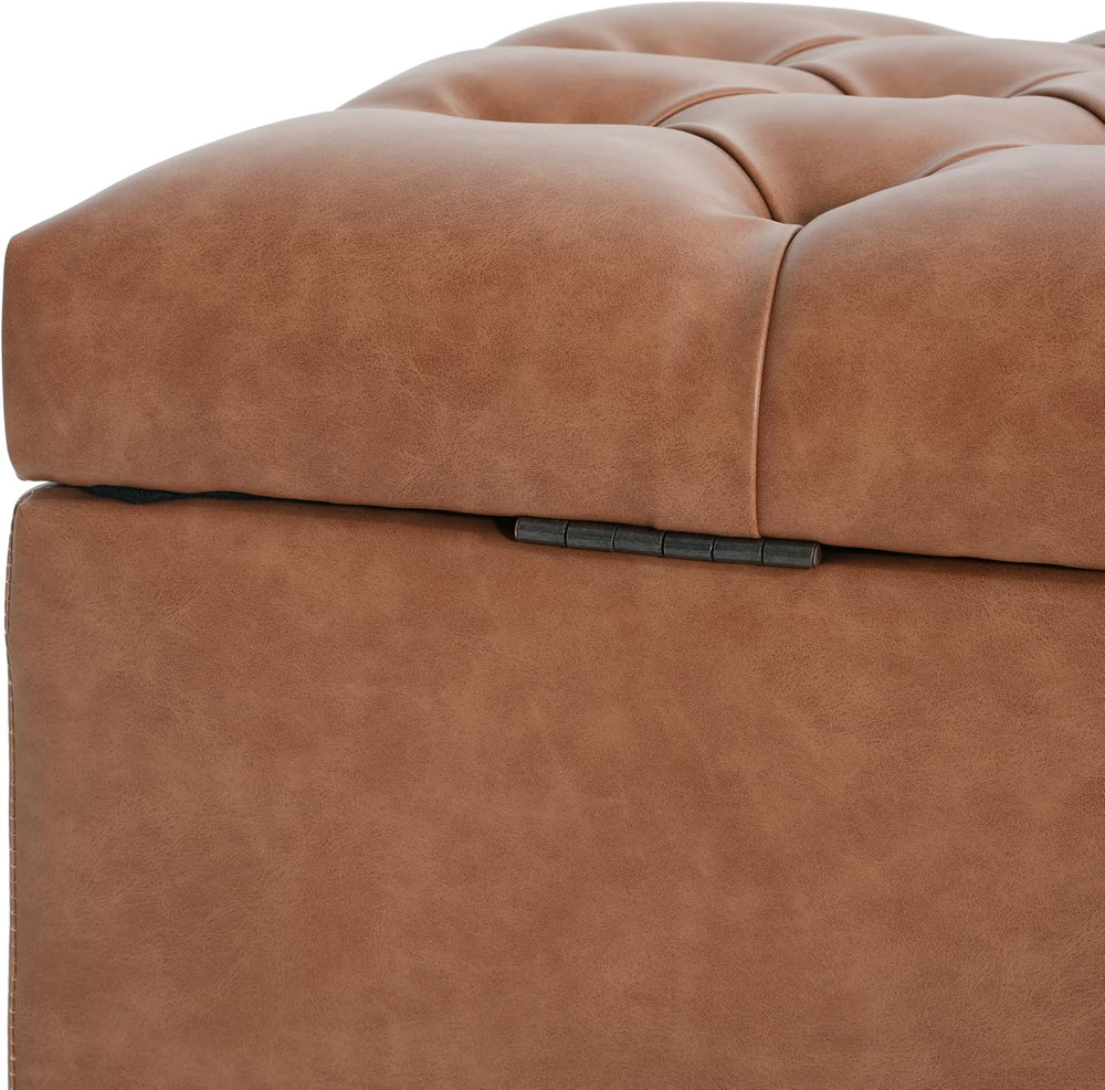 Christopher Knight Home Ottilie PU Leather Storage Ottoman Bench, Wooden Rect...