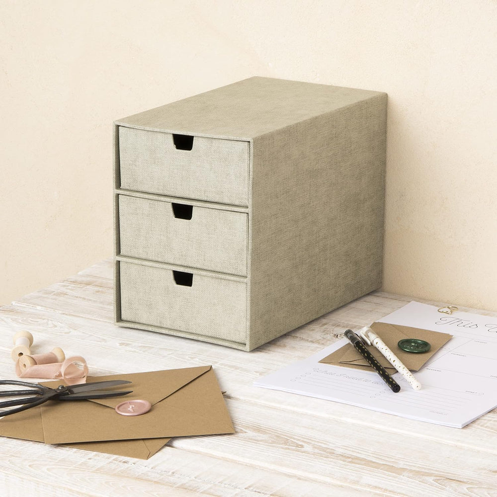 Bigso Box of Sweden 3-Tier Desktop Drawers - Desk Tidy Organiser for Statione...