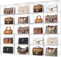 HBlife 20 Pack Purse Storage Organizer for Closet, Large Clear Stackable Handbag Display Case Box with Magnetic Door for Collectibles, Cosmetics, Women Heels and Toys