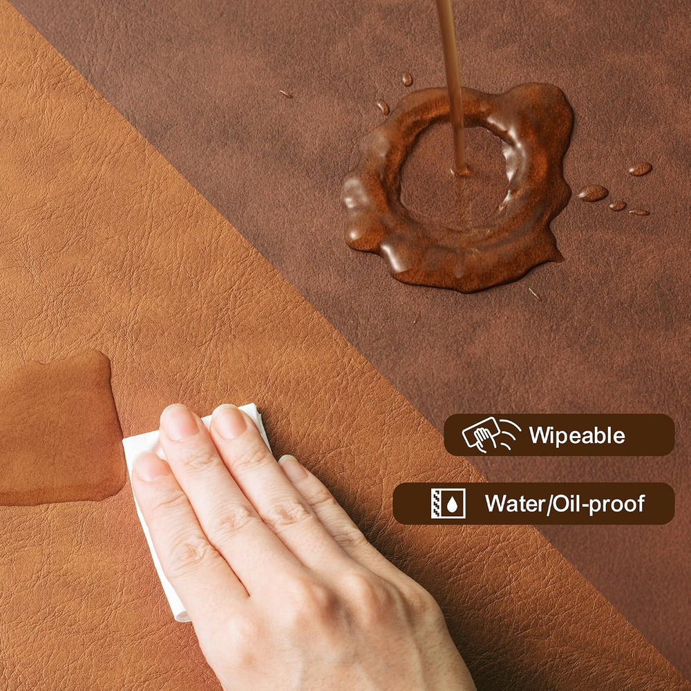 DOLOPL Placemats Set of 8, Reversible Dual-Color Faux Leather Place Mats