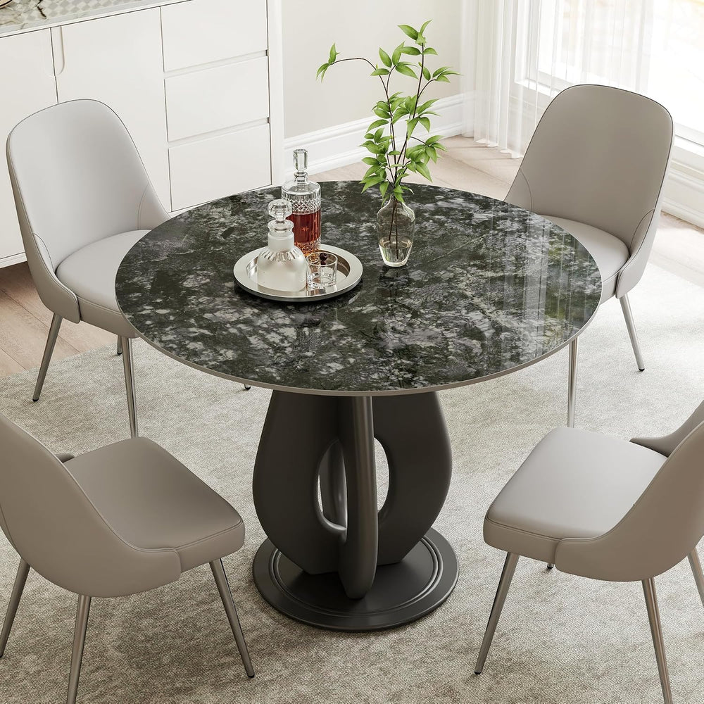 23.6″ Round Sandstone Sintered Stone Table Top - Heat Resistant Waterproof fo...