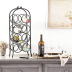 Oenophilia Cathedral Wine Arch, Black - 8 Bottle