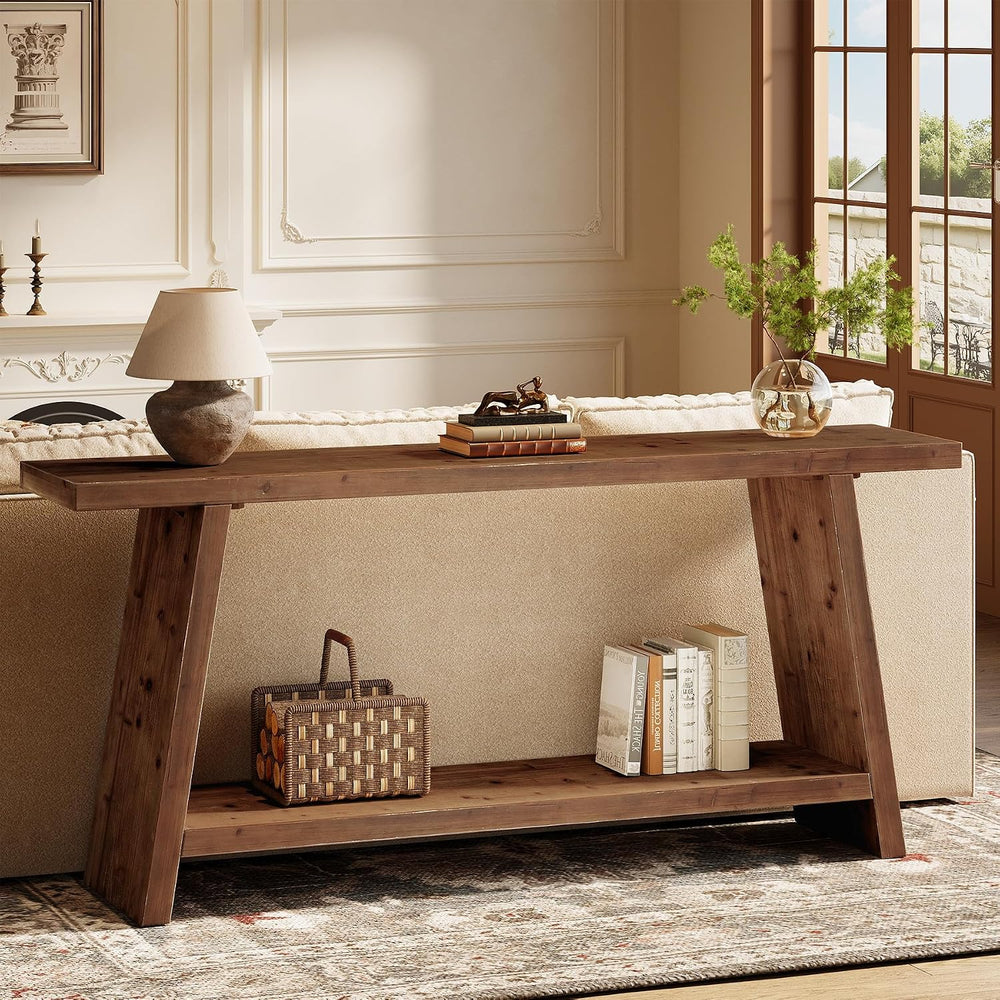 70.9'' Solid Wood Console Table, Narrow Long Sofa Table Behind Couch ...
