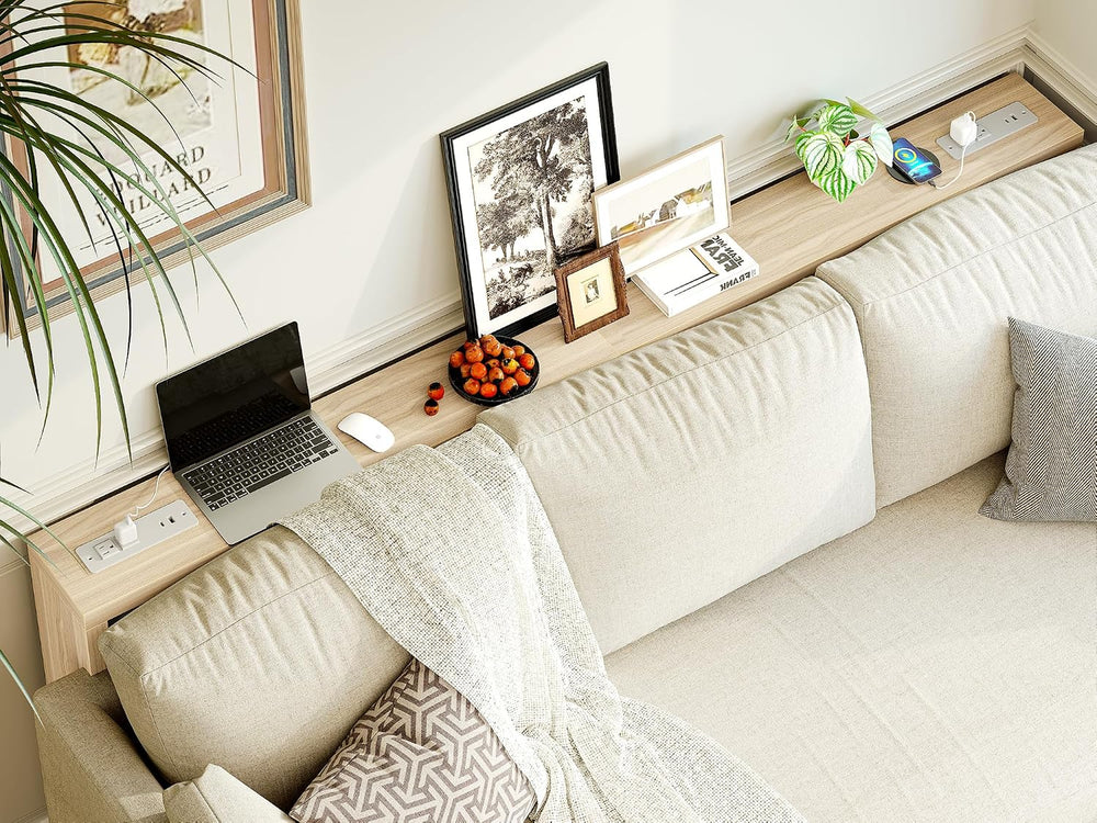 TIQLAB Sofa Table, 79 inch (1.2'' Thick Tabletop) Long Console Table ...