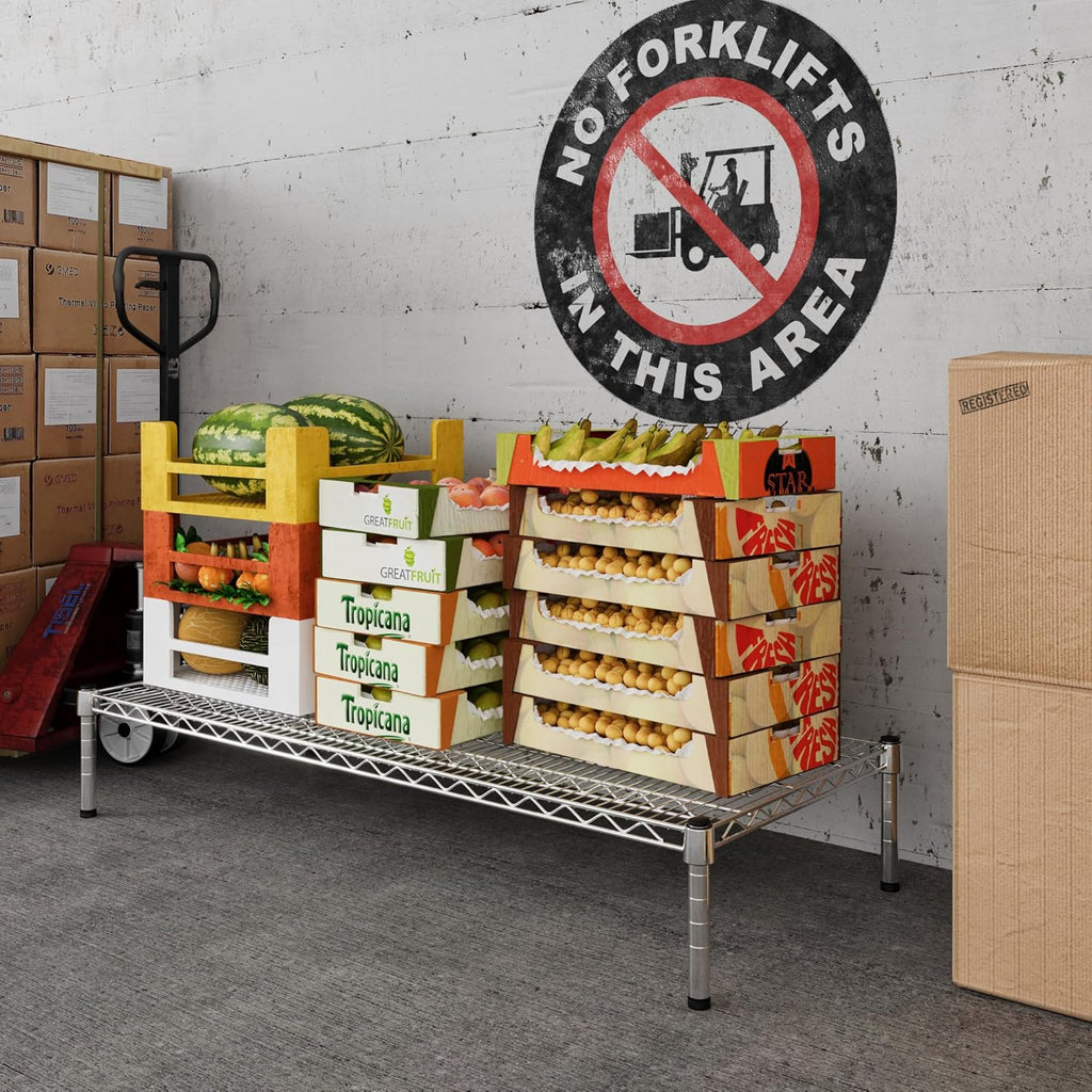 21" Deep x 48" Wide x 8" Height Wire Shelving Kit | 1-Tier | NSF Commercial Storage Rack Unit