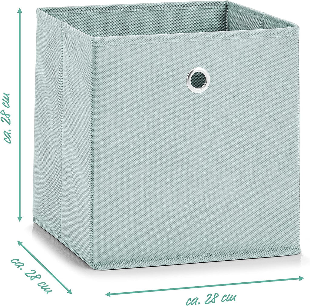 Zeller 14421 Storage Box Non-Woven Approx. 28 x 28 x 28 cm Mint